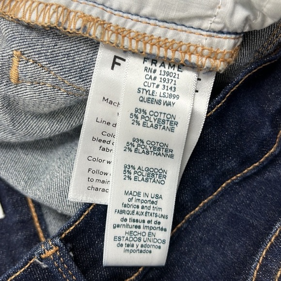 Frame Women's Le Skinny de Jeanne Jeans QueenSway Wash Denim Skinny Crop Size 28 - Picture 11 of 13